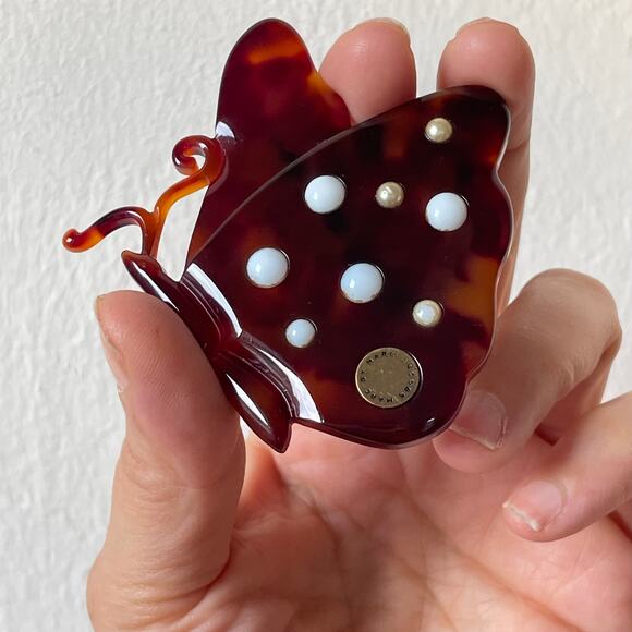 Marc Jacob’s Vintage Butterfly Brooch Pin Handmade in France Acrylic 90s Y2K - Picture 3 of 5